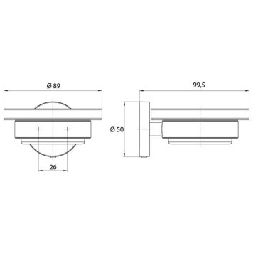 Emco Round Подвесная мыльница, цвет: хром/хрусталь-1