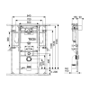 TECEprofil Uni 2.0 Система инсталяции с универсальным подключением для унитазов-биде h=112см