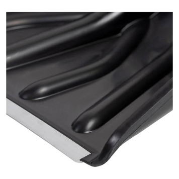 Лопата снеговая Рыцарь с металлическим изогнутым черенком и ручкой силы-4