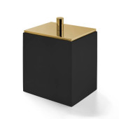 3SC BeMood Black Контейнер с крышкой настольный 10хh12,5х8 см, цвет: черный/золото матовое. BEMN48AGO