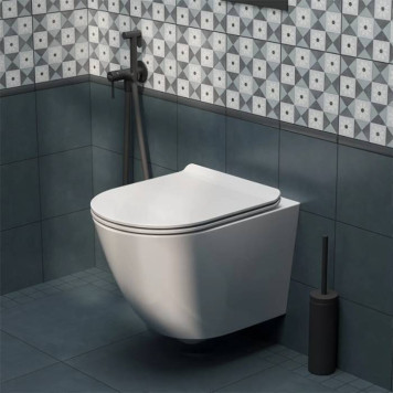 Kerama Marazzi Sfera Унитаз подвесной, безободковый, с крепежом, цвет: белый глянцевый-1