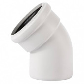 Отвод, Ostendorf, Skolan Safe, SKB, 45°, 50, PP-MD, цвет-RAL 7035 светло-серый
