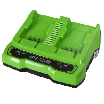 Зарядное устройство Greenworks 24В (на 2 аккумулятора)(2931907)-1