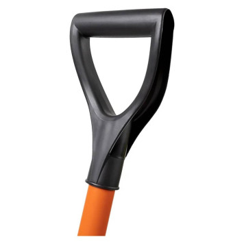 Лопата снеговая Рыцарь с металлическим изогнутым черенком и ручкой силы-5