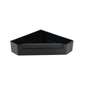 AQ4976MB угловая полка для душа со стеклоочистителем, матовый черный AQ4976MB