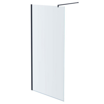 AQ WIW 08020GM Душевая перегородка Walk in с держателем 800x2000 профиль оружейная сталь, стекло прозрачное AQ WIW 08020GM