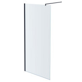 AQ WIW 09020GM Душевая перегородка Walk in с держателем 900x2000 профиль оружейная сталь, стекло прозрачное AQ WIW 09020GM