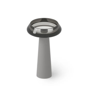 Dea Design Pedestal Basin Раковина 54.5x54.5х90см., напольная, без отв., Glasstek, прозрачная смола, цвет: Smoky Black R4. DD2046 545 R4