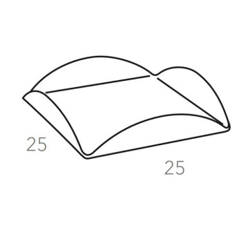 ADJ Подставка для сервировки, 25x25 см., цвет: панна котта/белый-3