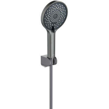 AQ2035BGM ЛУГАНО душевой набор 3jet, оружейная сталь AQ2035BGM