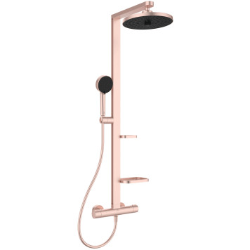 IS BD583RO ALU+ Душевая система для душа, с терм., Ø260/100 мм, 2/2 режима, полки 130 и 208 мм BD583RO