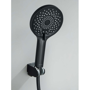 AQ2035MB ЛУГАНО душевой набор 3jet, матовый черный AQ2035MB-1