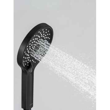 AQ2035MB ЛУГАНО душевой набор 3jet, матовый черный AQ2035MB-3