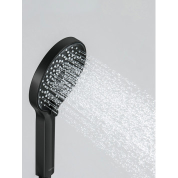 AQ2035MB ЛУГАНО душевой набор 3jet, матовый черный AQ2035MB-4