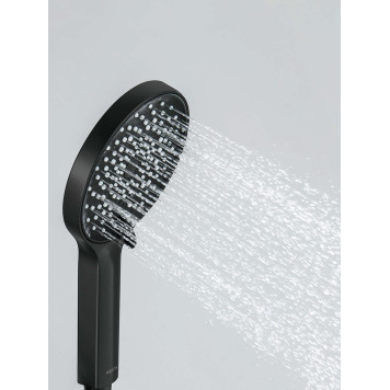 AQ2035MB ЛУГАНО душевой набор 3jet, матовый черный AQ2035MB-5