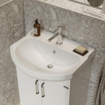 РОНДО 56 Тумба напольная 520х820х298, бел (подходит умывальник мебельный Рондо 56) RNDSACW56013F1-5