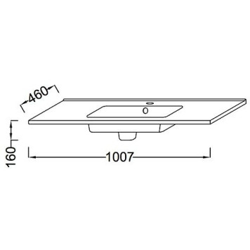 EXUA112-00 OLA раковина 100 см EXUA112-00-2