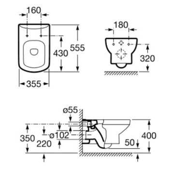 346517000 Dama Senso унитаз подвесной 346517000-1