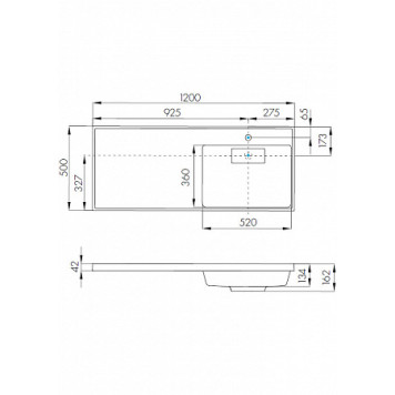 1A2359K0LH010 Набор: 1A235901LH010 Тумба-умывальник Лондри 60/ 1A72243KLH010 Раковина Лондри 120 правая, бел. 1A2359K0LH010-2