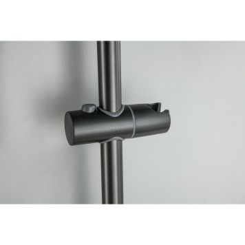 AQ1748BGM ЛУГАНО смеситель для ванны с душевым гарнитуром 3jet, оружейная сталь (шлиф. черный хром) AQ1748BGM-11