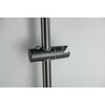 AQ1748BGM ЛУГАНО смеситель для ванны с душевым гарнитуром 3jet, оружейная сталь (шлиф. черный хром) AQ1748BGM-12