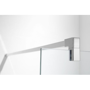 AQ WIW 10020CH Душевая перегородка Walk in с держателем 1000x2000 профиль хром, стекло прозрачное AQ WIW 10020CH-1