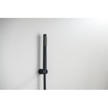AQ2034MB ЕВРОПА душевой набор 1jet, матовый черный AQ2034MB-1