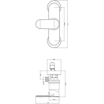 AQ1860MB НИКА смеситель для душа, матовый черный AQ1860MB-7