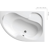 Ванна Rosa I 150х105 правая белая (СНИМАЕТСЯ С ПРОИЗВОДСТВА 2023г) CJ01000000
