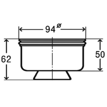 583255сухойзатвор для трапов: с гидрозатвором для решеток диаметром 100 мм. пласт/серый 583255-1
