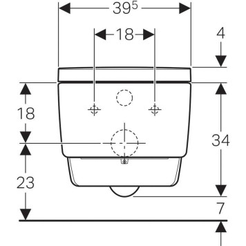 146.214.21.1 AquaClean Mera Comfort подвесной унитаз-биде, хромированная вставка 146.214.21.1-5