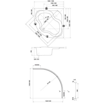 Ванна Gentiana 150х150 белая CG01000000-4