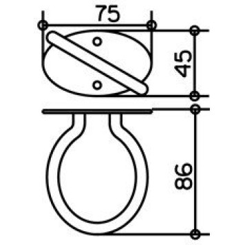 04997010000 UNIVERSALARTIKEL Держатель для фена, справа, хром 04997010000-1