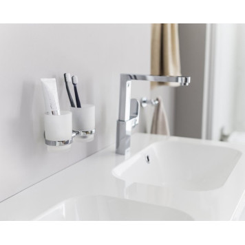 Держатель с двумя стаканами (стекло) CR 220.00 X07P189-1