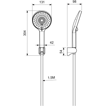 AQ2035BG ЛУГАНО душевой набор 3jet, шлиф.золото AQ2035BG-1