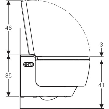 146.214.11.1 AquaClean Mera Comfort подвесной унитаз-биде, белый (заменён на артикул 146.210.11.1) 146.214.11.1-3