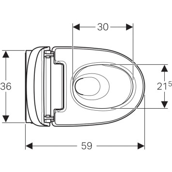 146.214.11.1 AquaClean Mera Comfort подвесной унитаз-биде, белый (заменён на артикул 146.210.11.1) 146.214.11.1-4