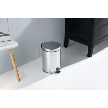 AQ4991CR корзина для мусора с педалью, 5л, полир. хром AQ4991CR-2