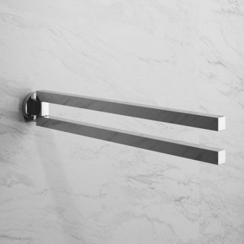 19018010000 EDITION 90 Полотенцедержатель двойной, поворотный, хром 19018010000-2