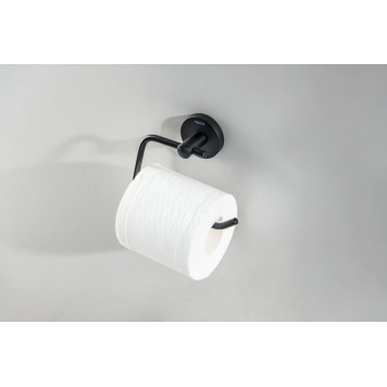 AQ4218MB ОБЕРОН бумагодержатель квадратный, матовый черный AQ4218MB-1