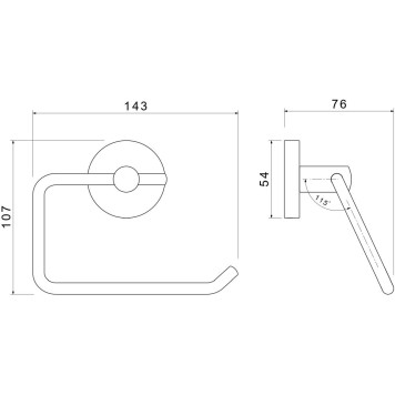 AQ4218CR ОБЕРОН бумагодержатель квадратный AQ4218CR-1