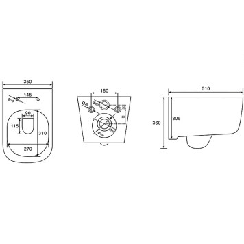 SET AQUATEK ДИВА (рама AQUATEK Standard INS-0000012(без клавиши и крепежа)+унитаз ДИВА AQ2012-00 с тонким сиденьем soft-close SET AQUATEK ДИВА-6