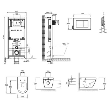 E21749RU-00 Унитаз c инсталляцией Jacob Delafon Rodin+, сиденье тонкое микролифт, клавиша хром (E29025+E20858-CP+EDY102+E23280) E21749RU-00-1
