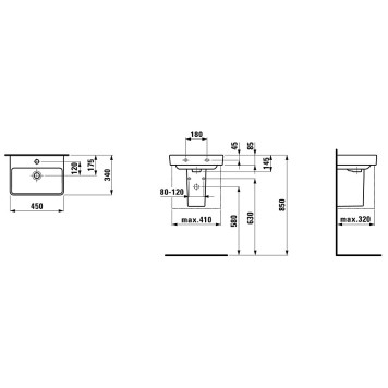 PRO S 1596.1.000.104.1 Мини-раковина 8.1596.1.000.104.1-2