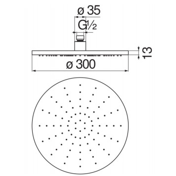 AD139/63CR верхний душ 30 см AD139/63CR-1