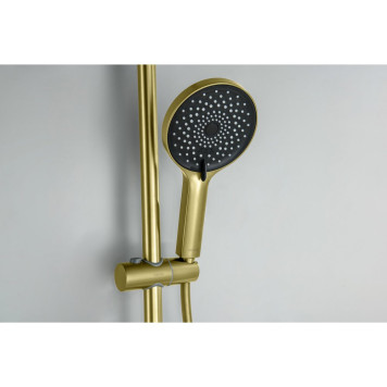 AQ1748BG ЛУГАНО смеситель для ванны с душевым гарнитуром 3jet, шлиф. золото AQ1748BG-8