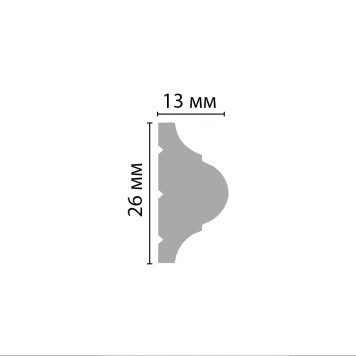 Молдинг гладкий DECOMASTER D001 ДМ (26*13*2400мм)-2