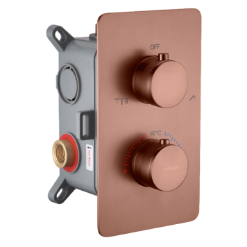 Boheme Cell Смеситель термостатический для душа встр., 2 потреб., вн. часть, цвет: brushed bronze 134-2-BRB