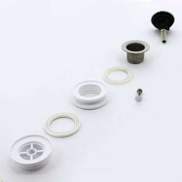 Выпуск McAlpine 60 мм нерж. решетка и пробка-кнопка выход 1 1/4Н пластик хром уп. пакет-3