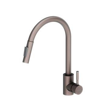 D3007511 Смеситель для кухни с вытяжным изливом, сатин-6